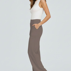 Verrona - Wide Leg High Waist Trousers Casual Office Wear — view 3 of 10