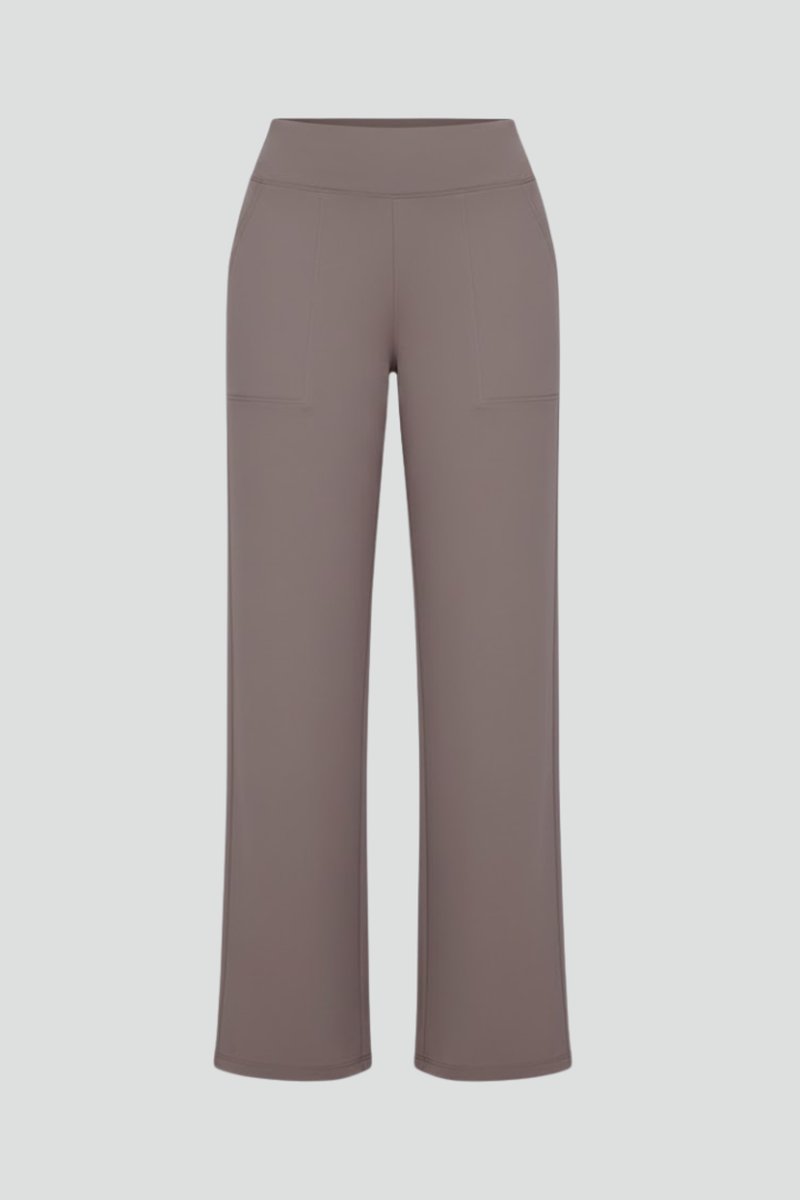 Verrona - Wide Leg High Waist Trousers Casual Office Wear