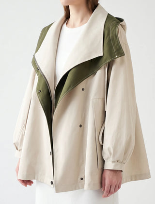 DrapeWrap - Relaxed Hooded Zip Jacket Casual Layering