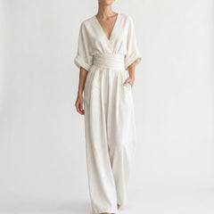 Elevaria - Elegant Wide Leg Jumpsuit Formal Evening Events