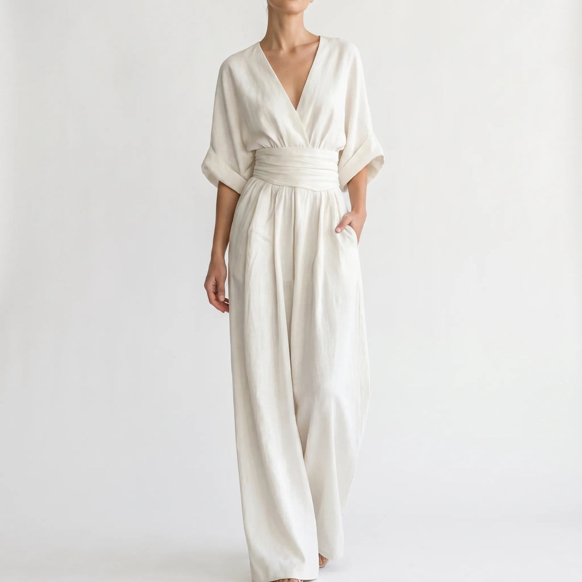 Elevaria - Elegant Wide Leg Jumpsuit Formal Evening Events