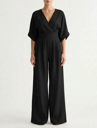 Elevaria - Elegant Wide Leg Jumpsuit Formal Evening Events