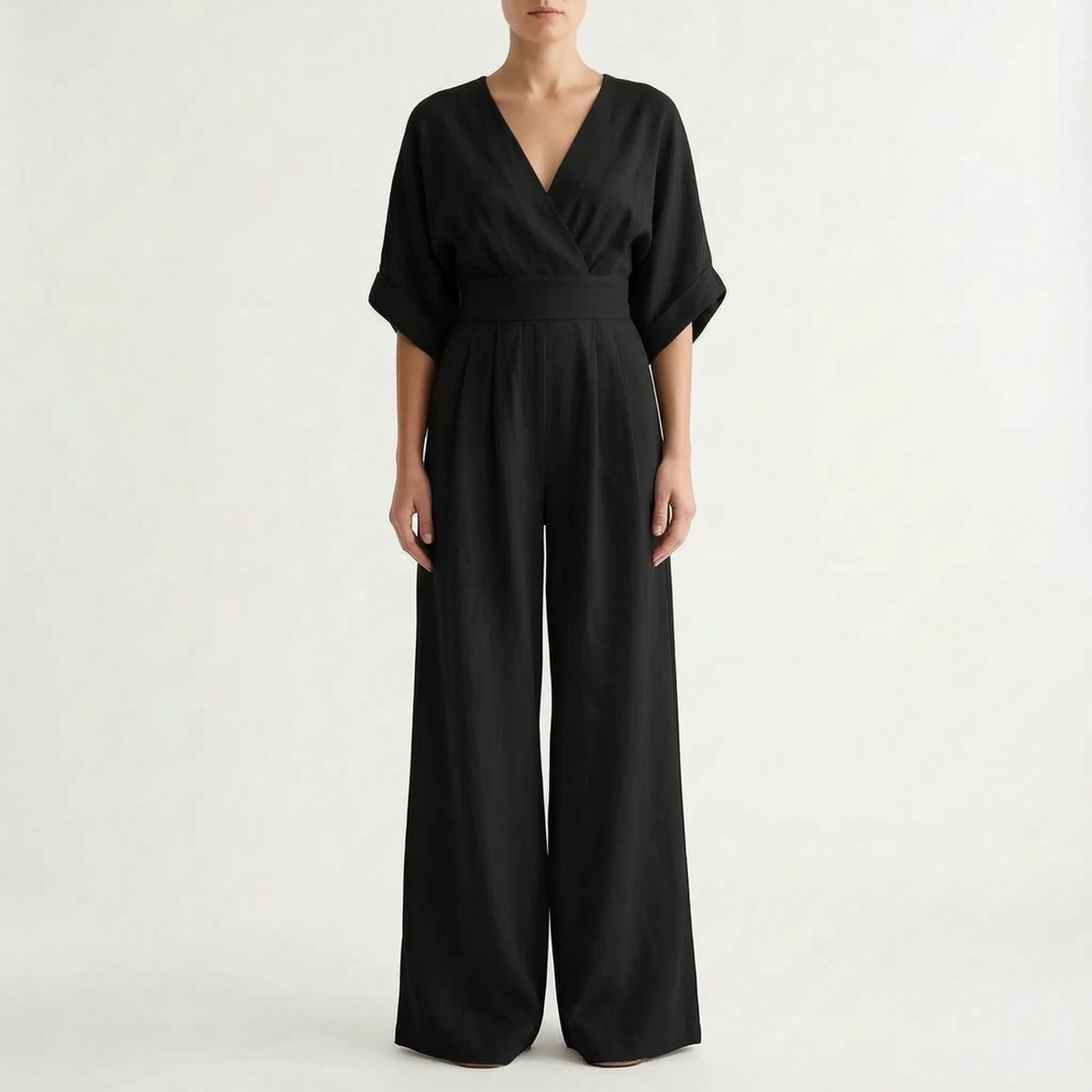 Elevaria - Elegant Wide Leg Jumpsuit Formal Evening Events