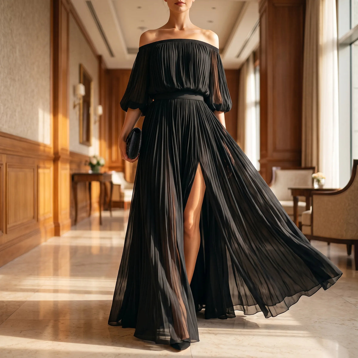 EvoraGown - Flowy Maxi Dress Formal Events