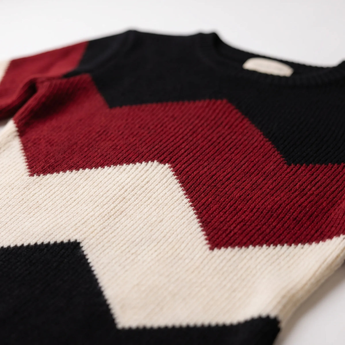 KnitVibe - Chevron Knit Midi Sweater Dress Office Days