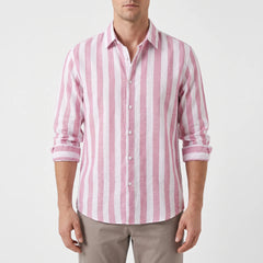 LineCraft - Classic Men's Striped Long Sleeve Shirt Everyday Styling