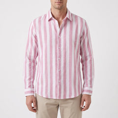 LineCraft - Classic Men's Striped Long Sleeve Shirt Everyday Styling