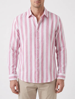 LineCraft - Classic Men's Striped Long Sleeve Shirt Everyday Styling