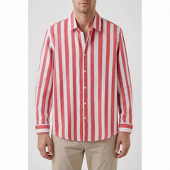 LineCraft - Classic Men's Striped Long Sleeve Shirt Everyday Styling