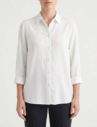 LuminaShirt - White Button Down Dress Shirt Office Styling