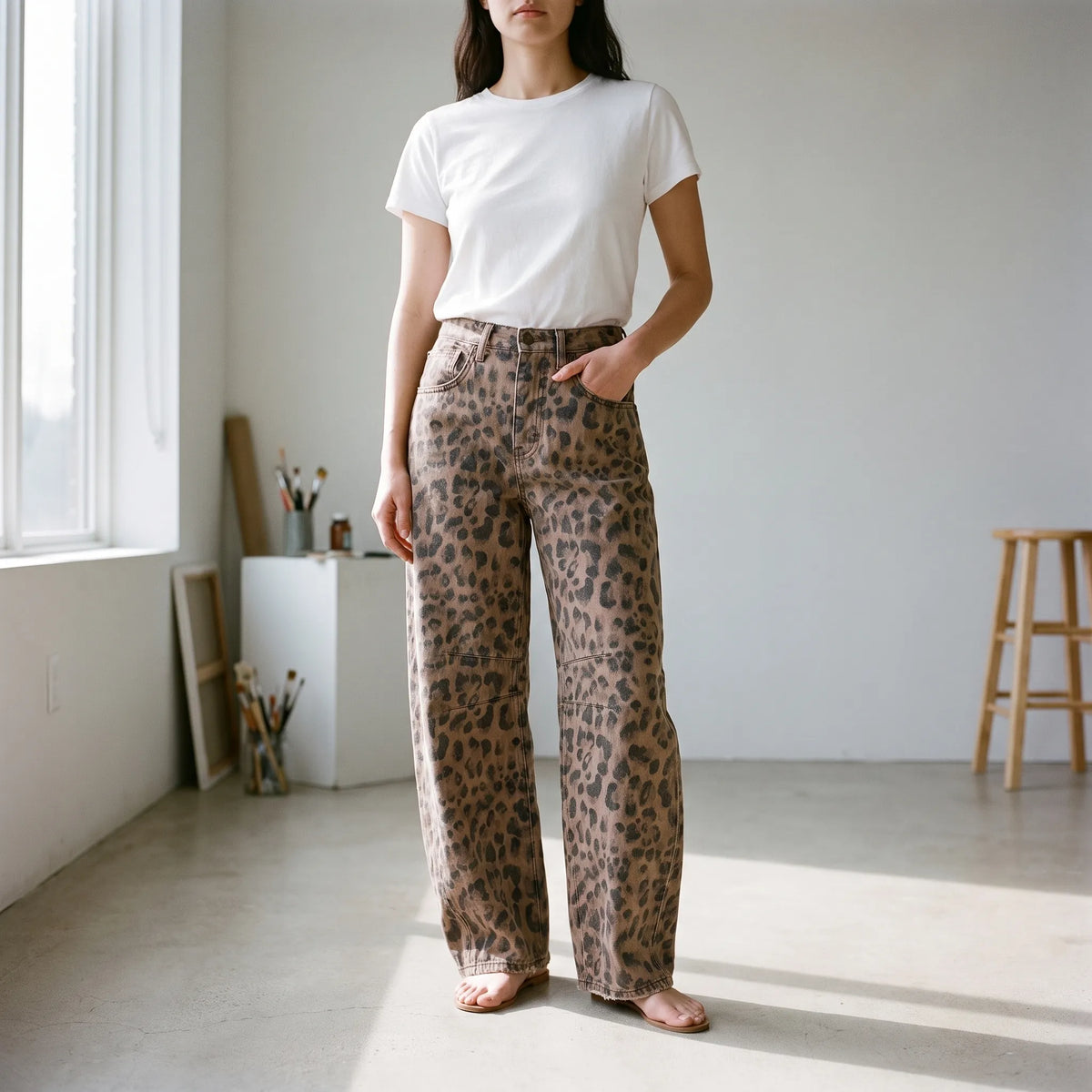 SavvyStride - Wide Leg Denim Jeans Casual Outings