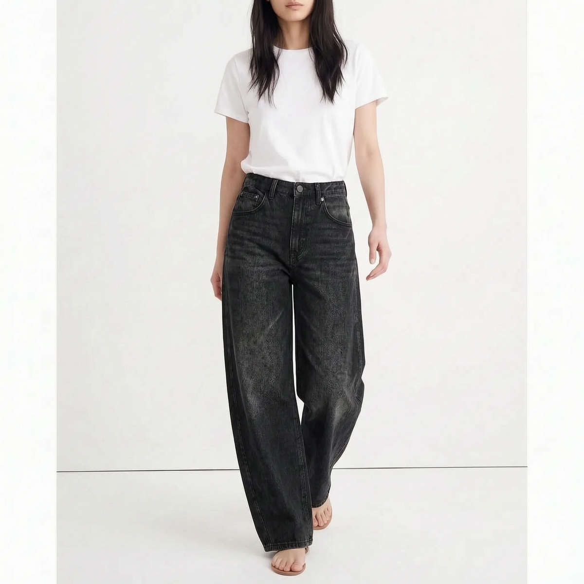 SavvyStride - Wide Leg Denim Jeans Casual Outings
