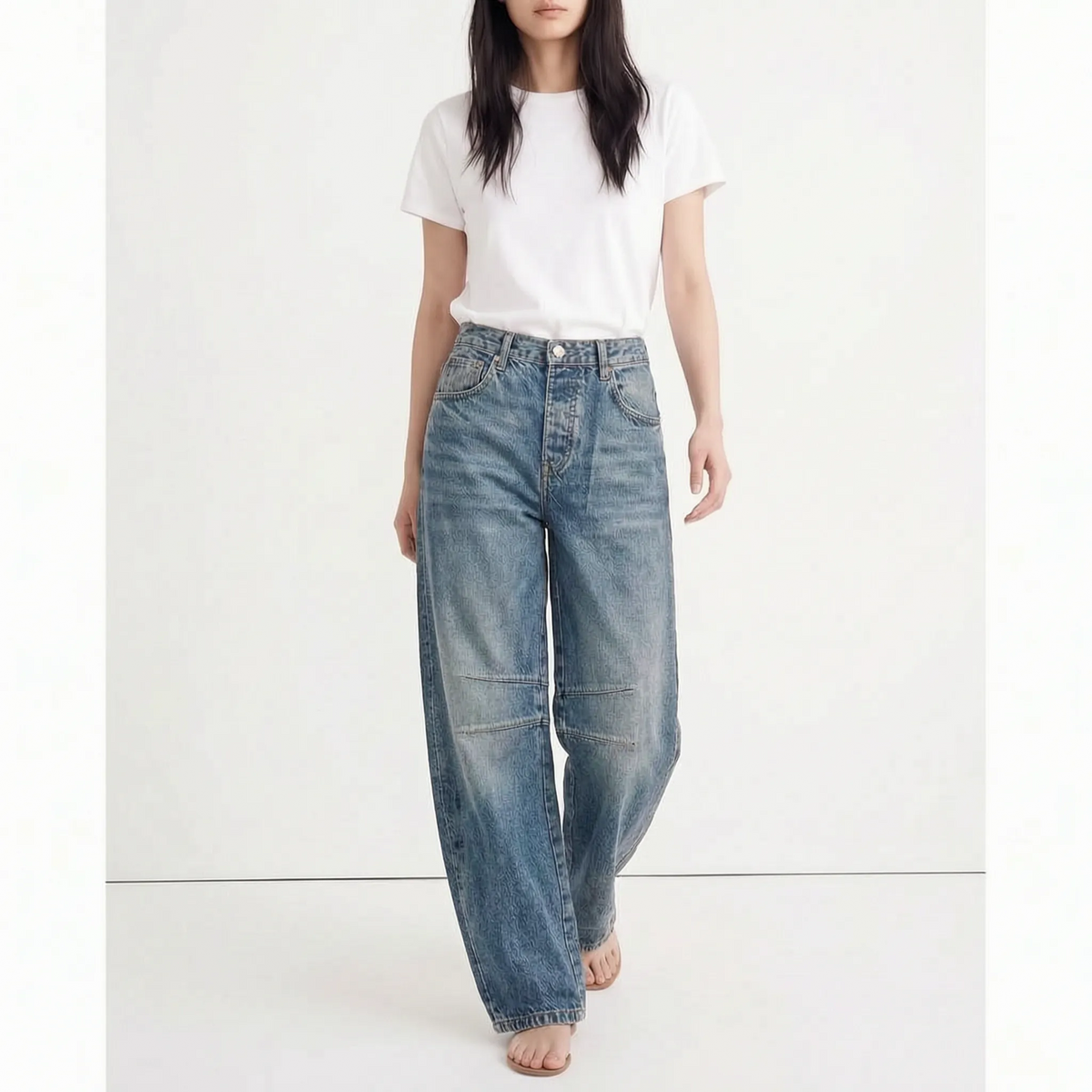 SavvyStride - Wide Leg Denim Jeans Casual Outings