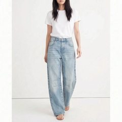SavvyStride - Wide Leg Denim Jeans Casual Outings