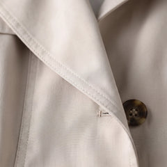 Trenchly - Single Breasted Mid Length Female Trench Coat Everyday Commutes