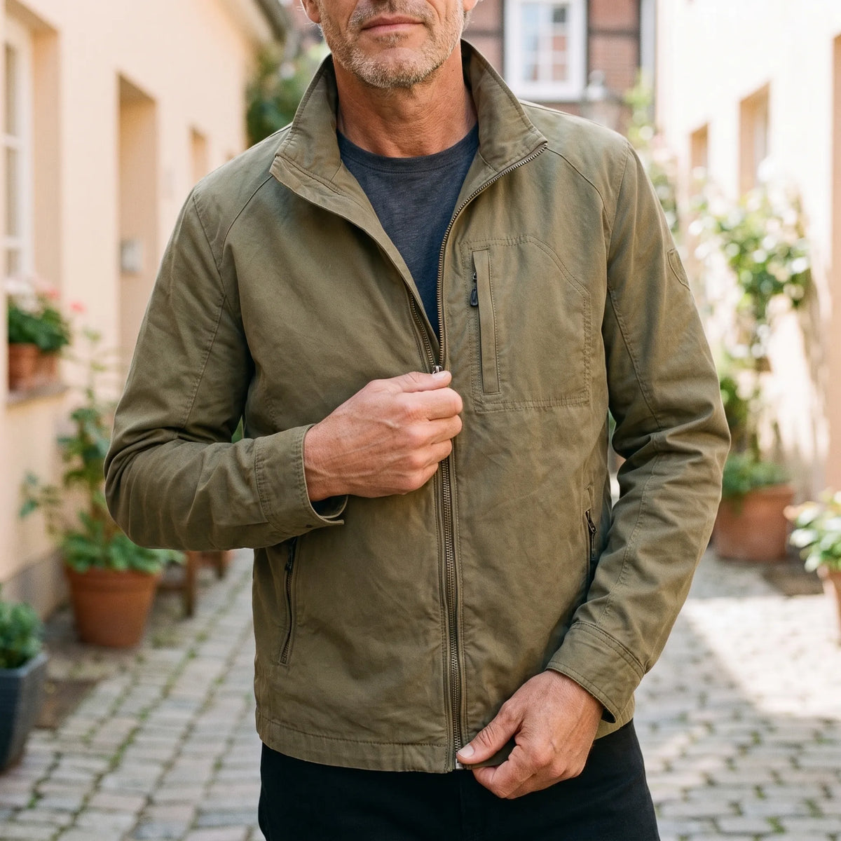 UrbaneCoat - Casual Stand Collar Men's Jacket Daily Commute
