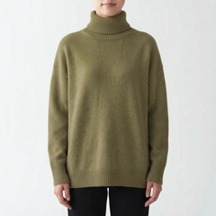 Vellura - Oversized Ribbed Knit Turtleneck Sweater Everyday Casual Wear