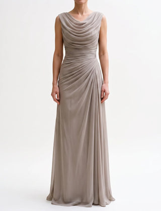 Veraluna - Draped Cowl Neck Maxi Dress Formal Evening Events