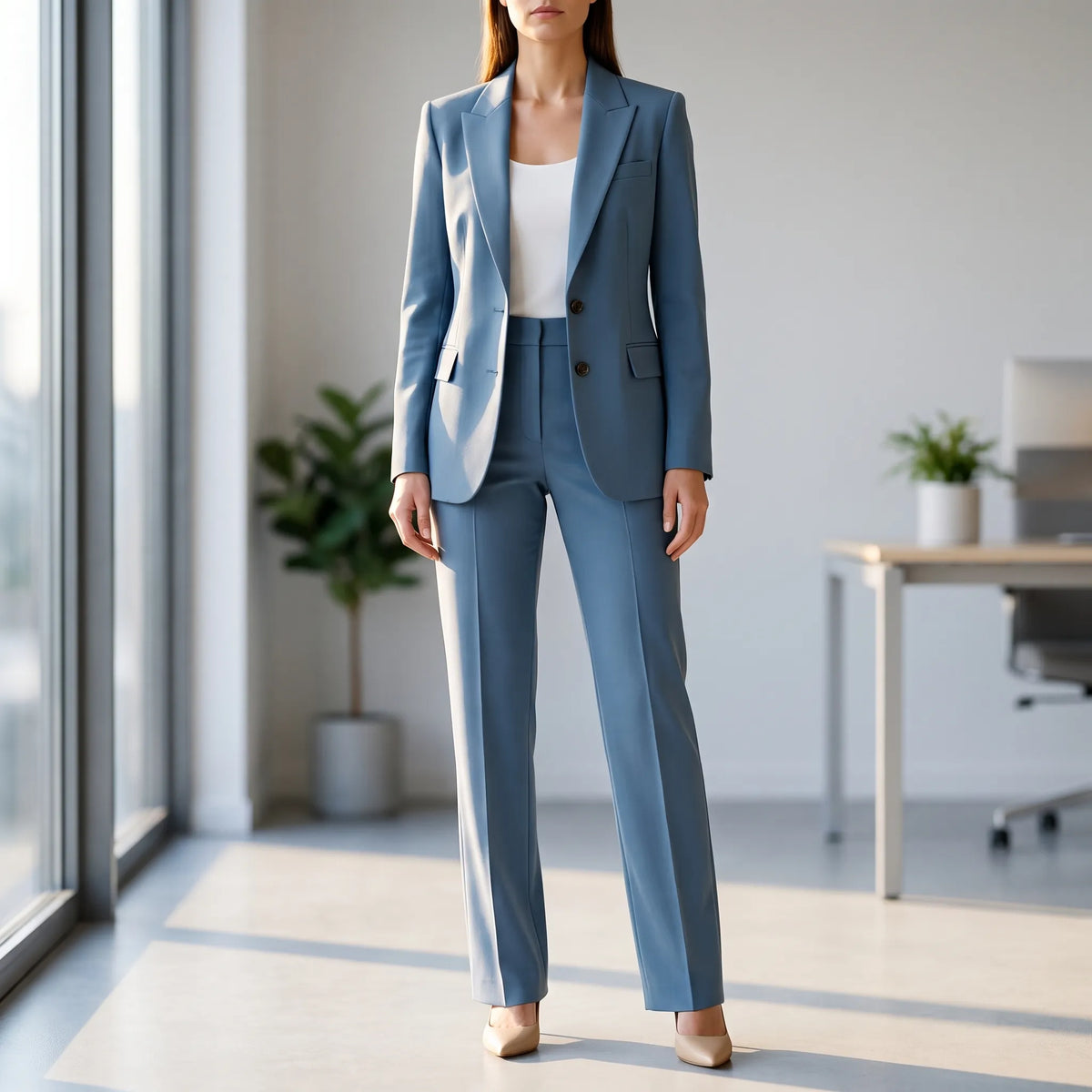 Vestina - Tailored Womens Two Piece Suit Set Office Wear
