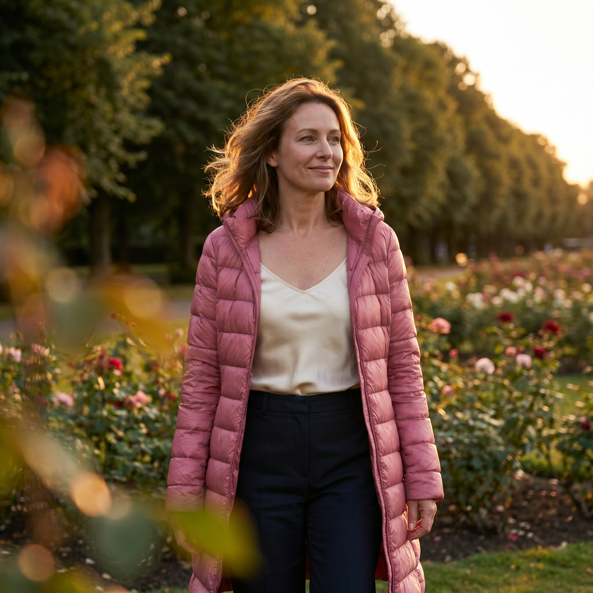 Aeriva - Longline Quilted Puffer Jacket Cool Weather Commuting