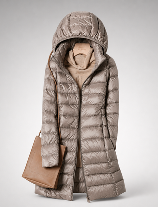 Aeriva - Longline Quilted Puffer Jacket Cool Weather Commuting — view 4 of 10