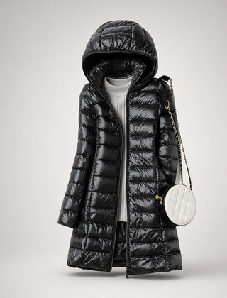 Aeriva - Longline Quilted Puffer Jacket Cool Weather Commuting — view 5 of 10