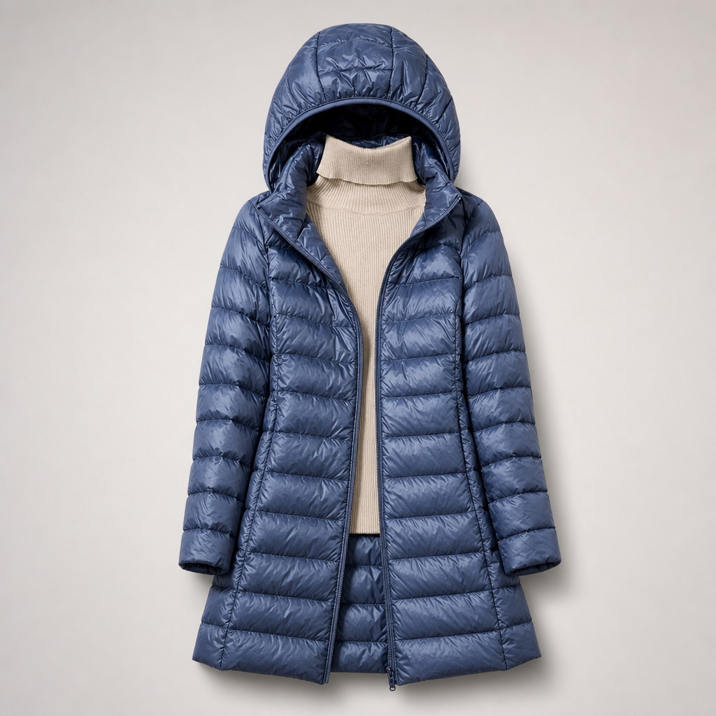Aeriva - Longline Quilted Puffer Jacket Cool Weather Commuting — view 6 of 10