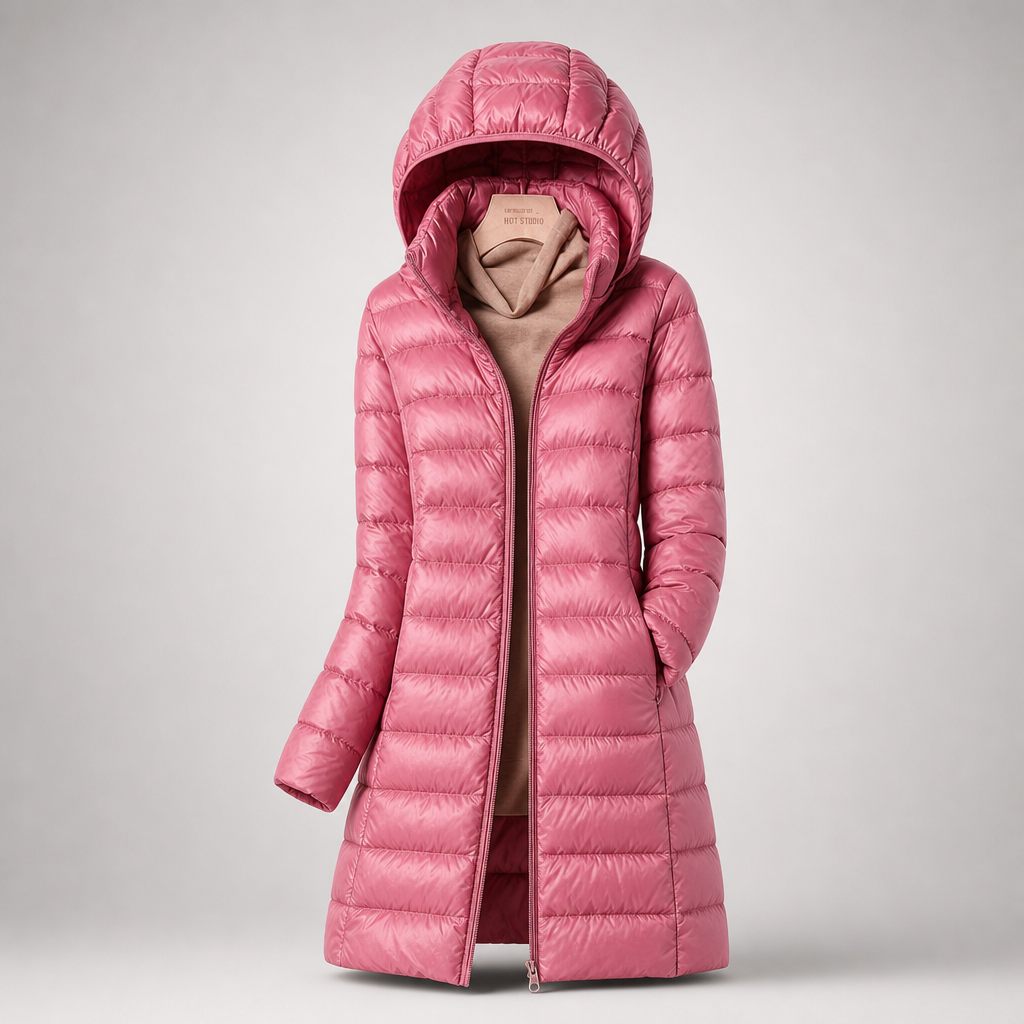 Aeriva - Longline Quilted Puffer Jacket Cool Weather Commuting — view 7 of 10