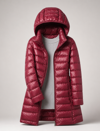 Aeriva - Longline Quilted Puffer Jacket Cool Weather Commuting — view 8 of 10