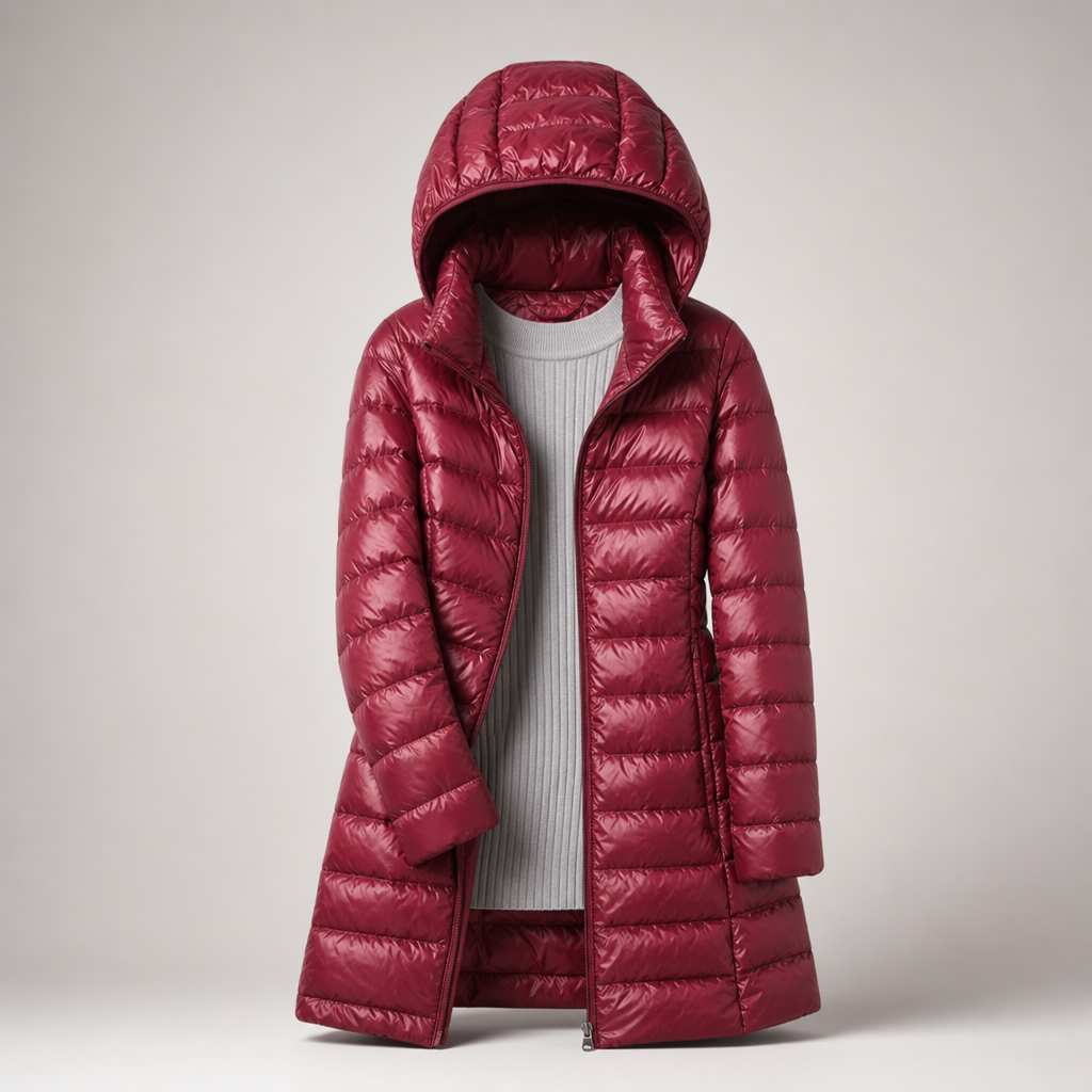 Aeriva - Longline Quilted Puffer Jacket Cool Weather Commuting — view 8 of 10