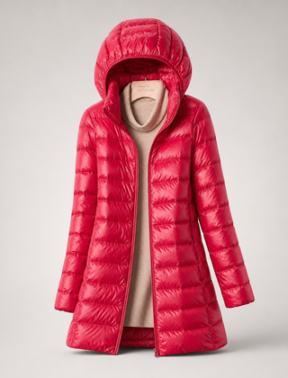Aeriva - Longline Quilted Puffer Jacket Cool Weather Commuting — view 9 of 10