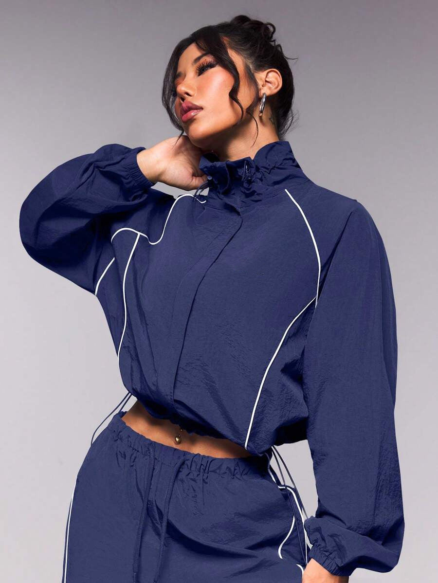 Aerolyn - Cropped Windbreaker Jacket Jogger Set Training — view 9 of 9