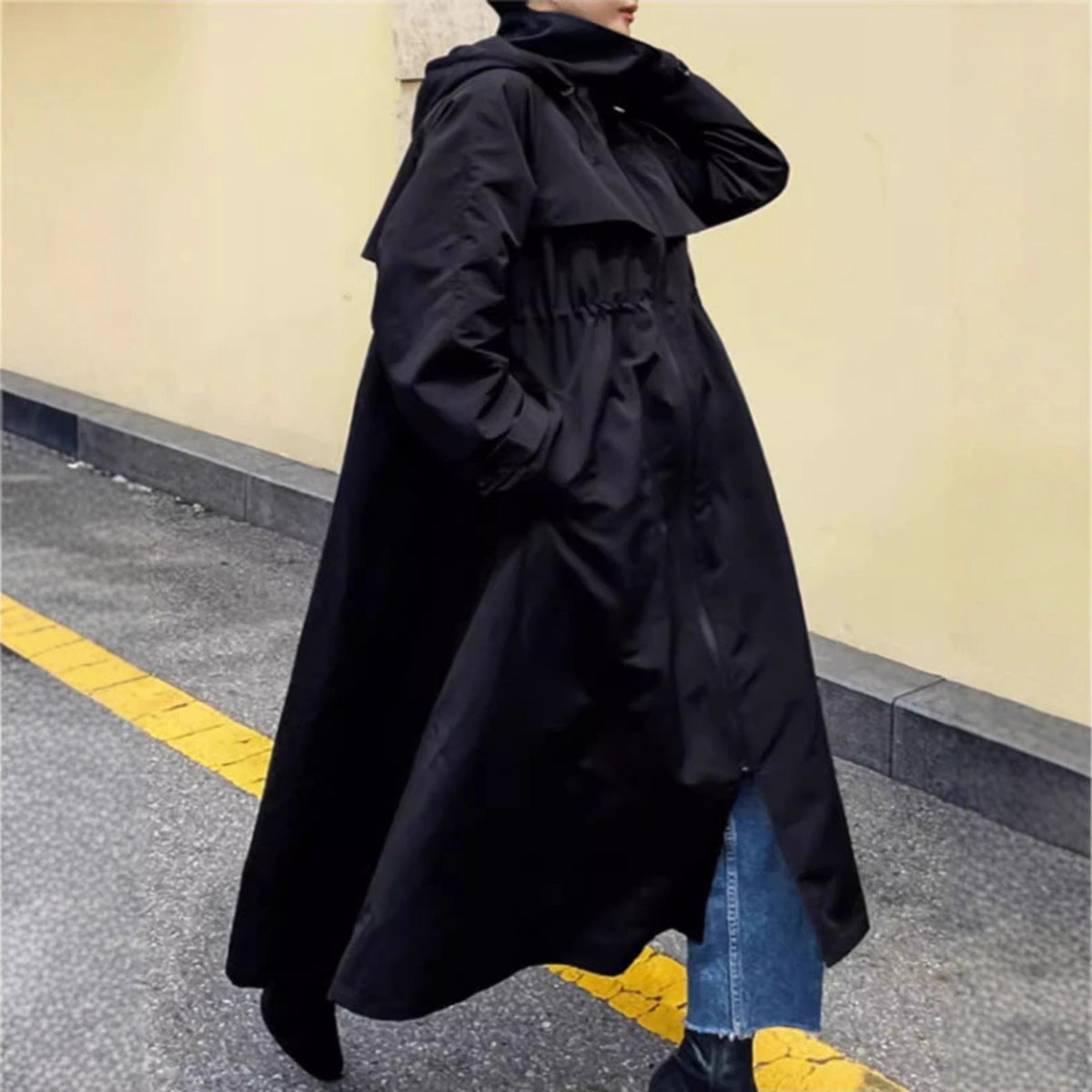 Aurelle - Oversized Hooded Raincoat For Wet Commutes — view 2 of 5