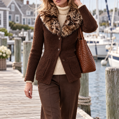 Auvelle - Chunky Knit Cardigan Jacket For Daily Layering — view 4 of 9