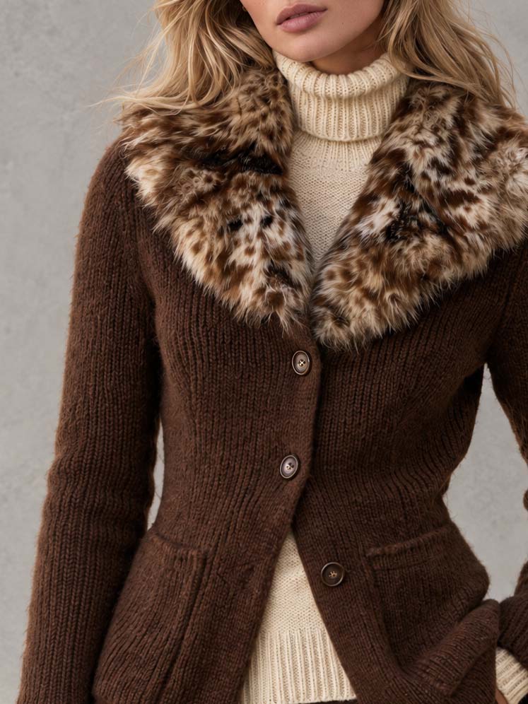 Auvelle - Chunky Knit Cardigan Jacket For Daily Layering — view 8 of 9