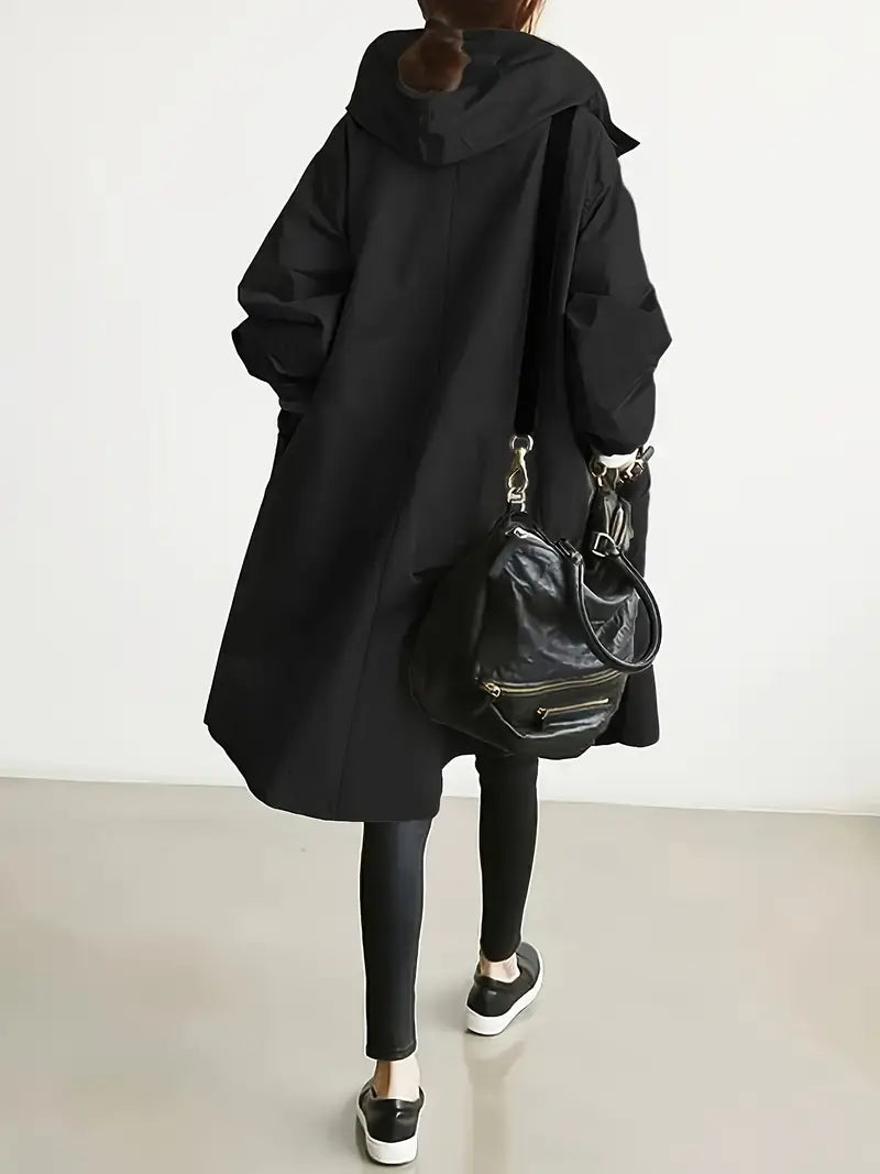 Averlyn - Water-Resistant Oversized Trench Coat Cool Weather Layering — view 10 of 10
