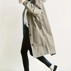 Averlyn - Water-Resistant Oversized Trench Coat Cool Weather Layering — view 2 of 10