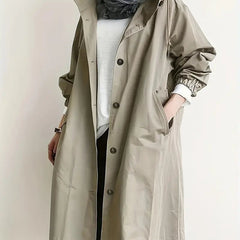 Averlyn - Water-Resistant Oversized Trench Coat Cool Weather Layering — view 5 of 10