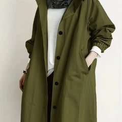 Averlyn - Water-Resistant Oversized Trench Coat Cool Weather Layering — view 6 of 10