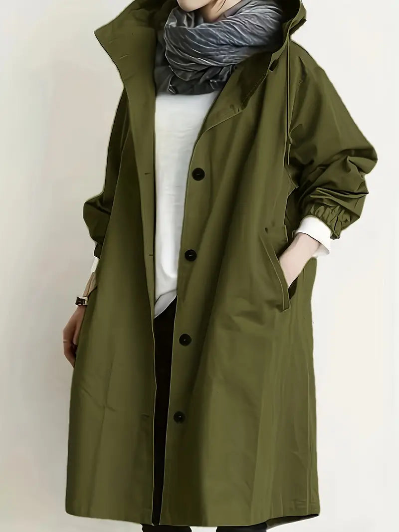Averlyn - Water-Resistant Oversized Trench Coat Cool Weather Layering — view 6 of 10