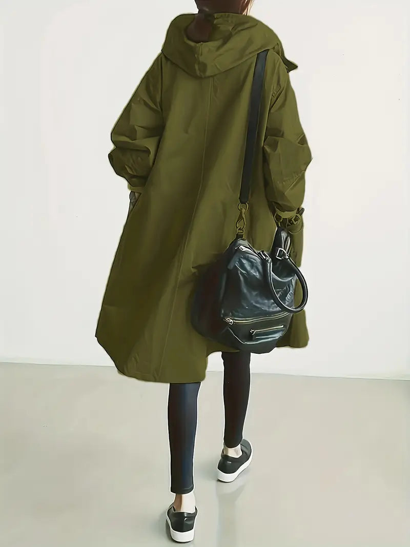 Averlyn - Water-Resistant Oversized Trench Coat Cool Weather Layering — view 7 of 10
