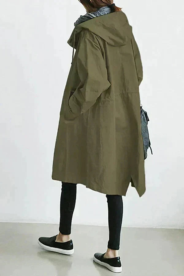 Averlyn - Water-Resistant Oversized Trench Coat Cool Weather Layering — view 8 of 10