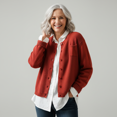 Bellwira - Slouchy Button Front Knit Cardigan Everyday Layering — view 5 of 10