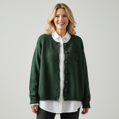Bellwira - Slouchy Button Front Knit Cardigan Everyday Layering — view 8 of 10