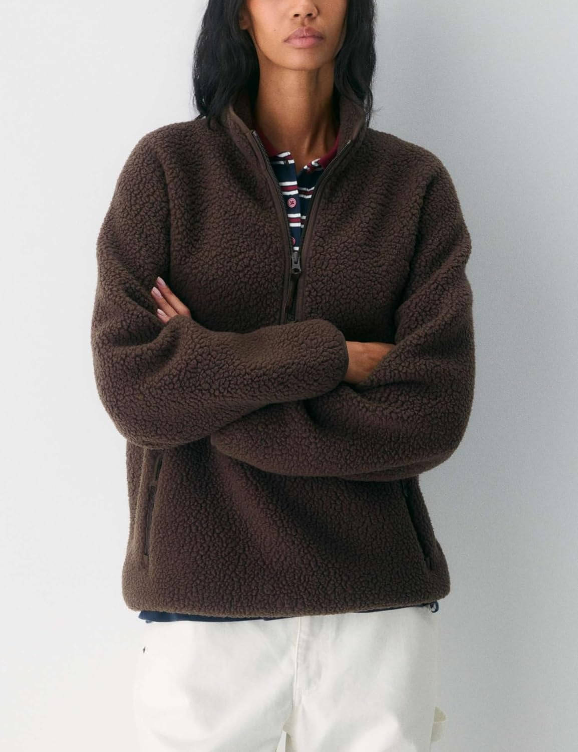 Bramwick - Quarter Zip Sherpa Fleece Pullover Casual Wear — view 7 of 10