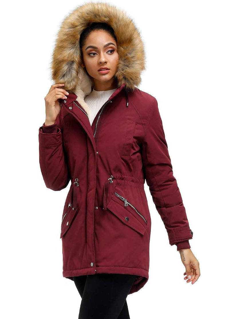 Brannicka - Mid Length Hooded Winter Jacket With Pockets — view 10 of 10