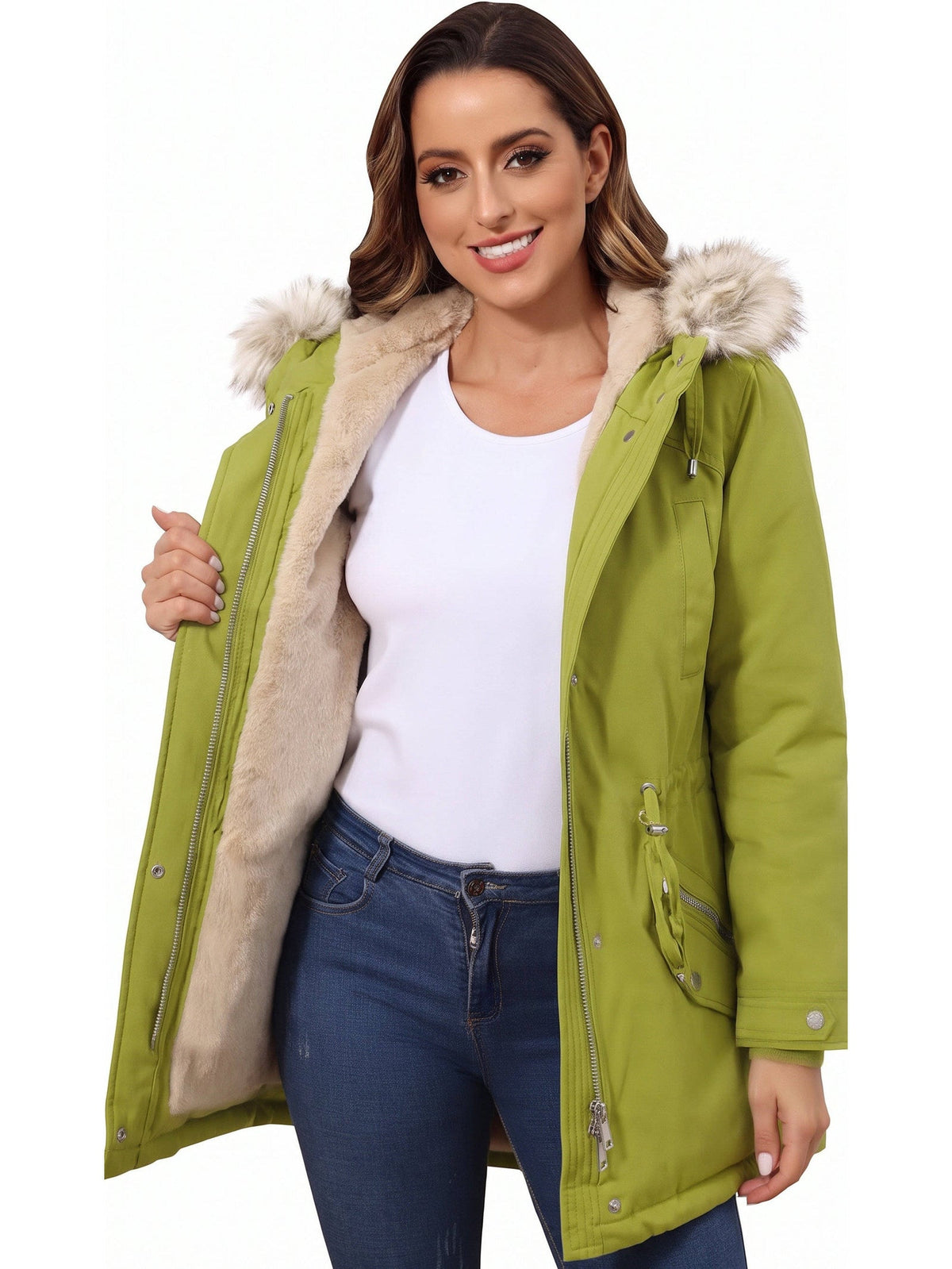 Brannicka - Mid Length Hooded Winter Jacket With Pockets — view 6 of 10