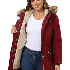 Brannicka - Mid Length Hooded Winter Jacket With Pockets — view 9 of 10