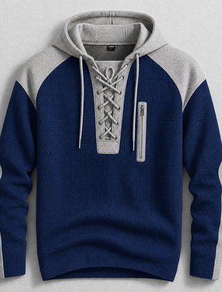 Brenthollow - Lace-Up Hoodie Streetwear Layering