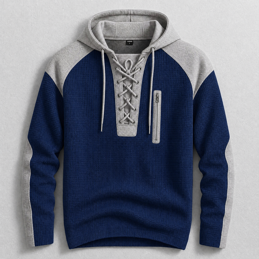 Brenthollow - Lace-Up Hoodie Streetwear Layering
